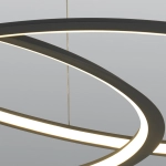 Lampa wisząca SPIRELLO ledowa czarna 80 cm ST-8826P/B Step into Design
