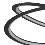 Lampa wisząca SPIRELLO ledowa czarna 80 cm ST-8826P/B Step into Design
