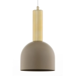 Lampa wisząca VITRUM GOLD dzwonek ciepły beż/złoty szczotkowany 41715 Sigma
