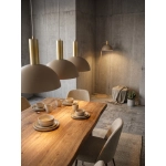 Lampa wisząca VITRUM GOLD kopuła M ciepły beż/złoty szczotkowany 41713 Sigma