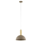 Lampa wisząca VITRUM GOLD kopuła M ciepły beż/złoty szczotkowany 41713 Sigma