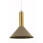 Lampa wisząca VITRUM GOLD stożek ciepły beż/złoty szczotkowany 41719 Sigma