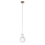 Lampa wisząca biała kula drewno bukowe 41673 RONA 1 bielona Sigma