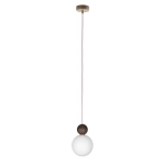 Lampa wisząca biała kula drewno bukowe 41675 RONA 1 ciemny brąz SigmaLampa wisząca biała kula drewno bukowe 41675 RONA 1 ciemny brąz Sigma