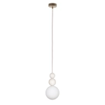 Lampa wisząca biała kula drewno bukowe 41677 RONA 2 bielona Sigma