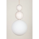 Lampa wisząca biała kula drewno bukowe 41677 RONA 2 bielona Sigma - zdjęcie produktu