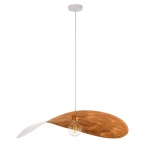 Lampa wisząca duża falowana biało-miedziana LEAF 41922 Sigma - zdjęcie produktu