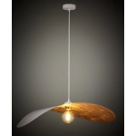 Lampa wisząca duża falowana biało-miedziana LEAF 41922 Sigma