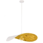 Lampa wisząca duża falowana biało-złota LEAF 41921 Sigma - zdjęcie produktu