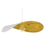 Lampa wisząca duża falowana biało-złota LEAF 41921 Sigma