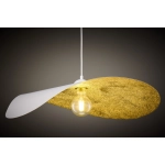 Lampa wisząca duża falowana biało-złota LEAF 41921 Sigma