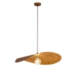 Lampa wisząca duża falowana brązowo_miedziana LEAF 41920 Sigma