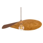 Lampa wisząca duża falowana brązowo_miedziana LEAF 41920 Sigma