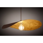 Lampa wisząca duża falowana brązowo_miedziana LEAF 41920 Sigma