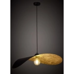 Lampa wisząca duża falowana czarno-złota 41918 LEAF Sigma