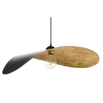 Lampa wisząca duża falowana czarno-złota 41918 LEAF Sigma