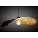 Lampa wisząca duża falowana czarno-złota 41918 LEAF Sigma