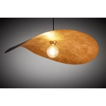 Lampa wisząca duża falowana czarno_miedziana LEAF 41919 Sigma