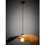 Lampa wisząca duża falowana czarno_miedziana LEAF 41919 Sigma