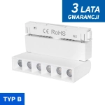 Lampa z diodami do szyn magnetycznych biała łamana 6W 4000K DDCX-GDZD6 - TYP B 1129DL DOMENO LIGHTING - zdjęcie produktu