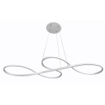 Lampa wisząca SERPENTINE Decoracyjna 60W + Pilot biała - zdjęcie produktu