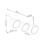 Plafon ELBA 3 czarny SL.1318 SOLLUX LIGHTING