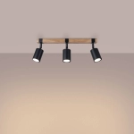 Plafon FAGER 3 czarny SL.1345 SOLLUX LIGHTING