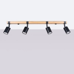 Plafon FAGER 4L czarny SL.1346 SOLLUX LIGHTING