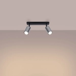 Plafon WINX 2 czarny/chrom SL.1367 SOLLUX LIGHTING