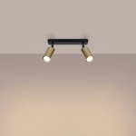 Plafon WINX 2L czarny/złoty SL.1383 SOLLUX LIGHTING