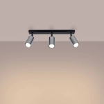 Plafon WINX 3 czarny/chrom SL.1368 SOLLUX LIGHTING