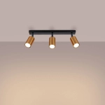Plafon WINX 3 czarny/miedź SL.1376 SOLLUX LIGHTING