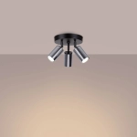 Plafon WINX 3P czarny/chrom SL.1369 SOLLUX LIGHTING
