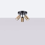 Plafon WINX 3P czarny/złoty SL.1385 SOLLUX LIGHTING