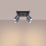 Plafon WINX 4 czarny/chrom SL.1370 SOLLUX LIGHTING
