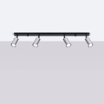 Plafon WINX 4L czarny/chrom SL.1371 SOLLUX LIGHTING