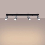 Plafon WINX 4L czarny/chrom SL.1371 SOLLUX LIGHTING