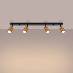 Plafon WINX 4L czarny/miedź SL.1379 SOLLUX LIGHTING