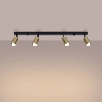 Plafon WINX 4L czarny/złoty SL.1387 SOLLUX LIGHTING