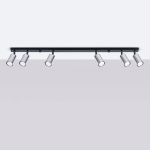 Plafon WINX 6L czarny/chrom SL.1372 SOLLUX LIGHTING