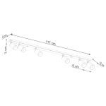 Plafon WINX 6L czarny/miedź SL.1380 SOLLUX LIGHTING