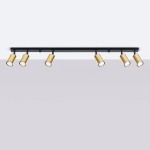 Plafon WINX 6L czarny/złoty SL.1388 SOLLUX LIGHTING