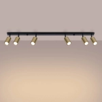 Plafon WINX 6L czarny/złoty SL.1388 SOLLUX LIGHTING