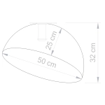 Plafon kopuła ceglany złoty Sigma Lighting SFERA 50 41518 Sigma