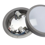 Plafon ścienny PIR P3001-E27-S 2xE27 antracyt z czujnikiem ruchu i zmierzchu Zewnętrzny TONDO 1365DL DOMENO LIGHTING - zdjęcie dodatkowe 2