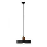 RIF WOOD 1 L czarny 41860 lampa wisząca drewno naturalne jasny brąz Sigma