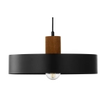 RIF WOOD 1 L czarny 41860 lampa wisząca drewno naturalne jasny brąz Sigma