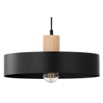 RIF WOOD 1 L czarny 41865 lampa wisząca drewno naturalne jasne Sigma