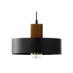 RIF WOOD 1 M czarny 41859 lampa wisząca drewno naturalne jasny brąz Sigma