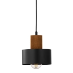 RIF WOOD 1 S czarny 41858 lampa wisząca drewno naturalne jasny brąz Sigma